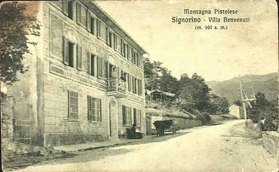 Cartolina d'epoca del Signorino, allora Villa Benvenuti, sulla Montagna Pistoiese